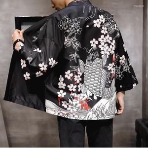 Etniska kl￤der traditionella japanska kimonos cardigan m￤n haori tunn l￶s sommar kimono yukata asiatiska kl￤der mens 10806