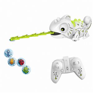 ElectricRC Animals RC Chameleon Lizard Pet 24 G Intelligent Toy Robot For Children Kids Birthday Gift Funny Toys Remote Control Reptile Animals 220913