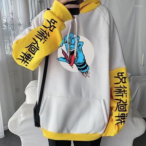 Bluzy męskie bluzy męskie kawaii anime jujutsu kaisen cosplay harajuku manga kreskówka ryomen sukuna grafika ręka grafika