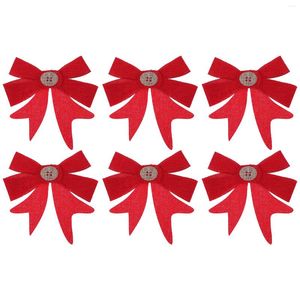 Bandanas Bow Christmas Gift Xmas Ribbon Tree Wrapping Bowknot Bows Holiday Craft Burlap Ornament Diy Tie Decorative Ornaments