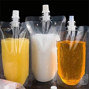 Bulk Food Storage Plastic Clear Drinks Beverage Juice Bag Transparent Flask Suction Fresh Liquid Packaging Pocket 20220913 E3