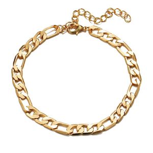 Charmarmband Nya K Gold Figaro Chain Armband European American Fashion Anklet for Women and Men Factory Price Jewelr Bdejewelry DHCSL