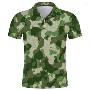 Polos da uomo tops camuflage3d camicia estiva stampata kids fashion streetwear bavande a maniche corte abiti abbigliamento cool homme harajuku