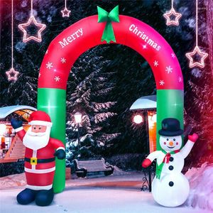 Party Decoration 2.4m Christmas Arch Inflatable Toy Xmas Decor Year Shop Garden Yard Outdoor Props Ornaments