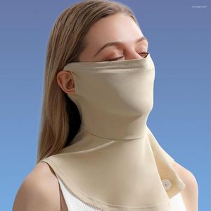 Bandanas Outdoor Suncreen Mask Silk Anti UV Scyk Shading Oddychający wiatroodporna pył chusta na głowę do wyprzedaży polowania na wędkarstwo