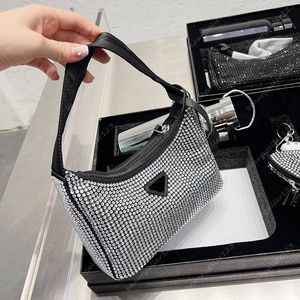 Luxury Designer Handbags Totes Bling Dinner Handbag Women Glitter Diamond Evening Bags Lady Shiny Rhinestone Party Shoulder Bag 22x16x5cm