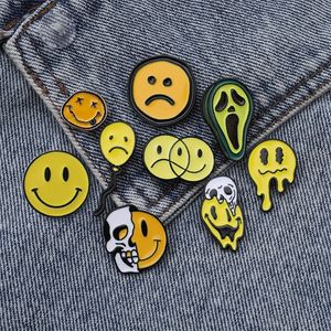 Pins Brooches MIX DESIGNS Grimace Smile Enamel Boys Girls Backpack Jacket Badges Spoof Gift For friends Jewelry Gifts WHOLESALE 220913