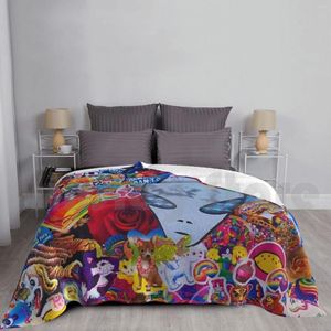 Coperte Coperta collage anni '90 Super Soft Warm Light Thin Colorful Art Abstract Lisa Frank Baby