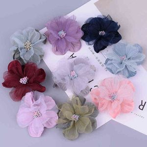 Faux Floral Greenery 10pcs 8 Colors Mini Chifon Fascour Flower для свадебного приглашения искусственные цветы для украшения платья J220906