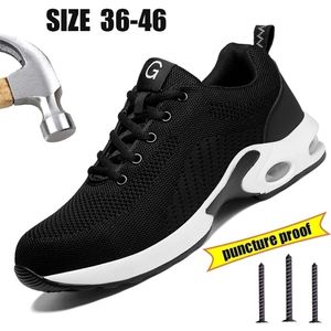 Boots Safety Shoes for Men Women Steel Toe Puncture Proof Work Shoe Lightweight NonSlip Tennis Male Sneakers 220913