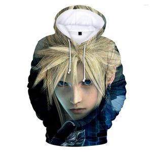 Męskie bluzy z kapturem anime final Fantasy 7 bluzy bluzy harajuku mody mody mody casual pullover odzież