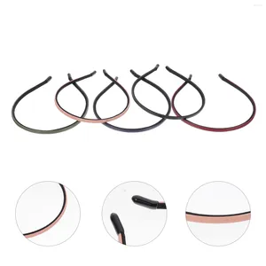 Bandanas Headswards Hair HeadsbedThopered Skinny Loop Band Combight Color SimplePlastic Clasp Hoops Headwrap Maving Prap Trawout