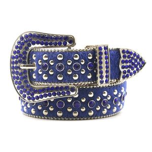 Western Rhinestone Belts Casual Strap Diamond Studded Cowgirl Cowboy Luxury Belt for Men