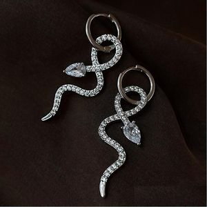 Hoop Huggie Korean Version Of Personality Net Red Temperament Hoop Earrings Trendy Snake Jewelry Female Women Earring Drop Mjfashion Dh3Fr