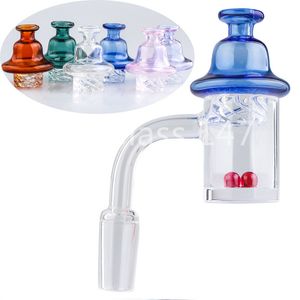 Sigara Tırnaklar Açık Kuvars Banger Bacted Edge 25mm OD Cam Kapaklı Ruby İnci Cam Su Boruları için Set Bongs Dab Teçhizatları