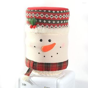 Chair Covers Christmas Cartoon Dust Cover Water Dispenser Bucket Container Purifier Cute Buskets Xmas Home Decoration Accessories