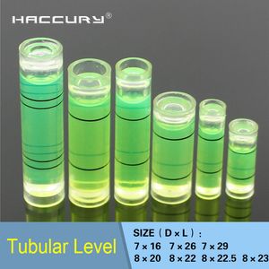 500pcs/lot HACCURY Acrylic Tubular Bubble level Water leveler vials meter Mini spirit Level Measurement instrument