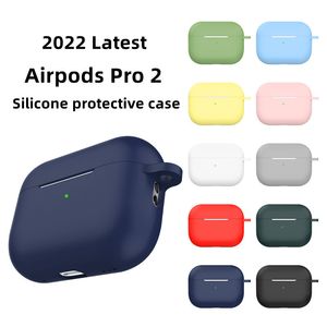 2022 Новый силиконовый чехол для Apple AirPods Pro 2 Skin Bluetooth Case Case Air Pods Pro2 защитные аксессуары