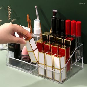 F￶rvaringsl￥dor 24 Grid Acrylic Lipstick Box Makeup Organiser Nagellack Display Holder Cosmetic