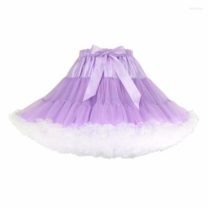 Saias adultas saia tutu partida fofa pettiskirt feminino lamas de roupas de dança