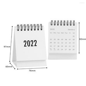 Decorazioni per la casa 2022 Calendario desktop semplice Bobina inglese Pianificatore mensile giornaliero Programma Agenda annuale Organizzatore Regali per forniture scolastiche per ufficio