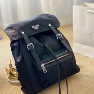 Nylon Backpack Men Women Women Black Triangle Designers