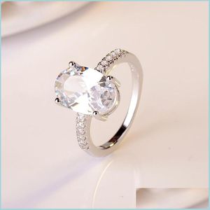 Z bocznymi kamieniami modne pierścień kryształowe zaręczyny Pierścienie projektowe dla kobiet biały cyrkon elegancki elegancki żeński kąt