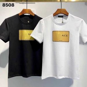 Fashion Mens Designer T Shirt High Quality Womens Gold Letter Print Short Sleeve Round Neck Cotton Tees Polo Plus Size S-5XL