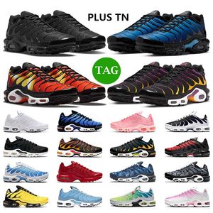 Plus TN Running Shoes Men Sneakers TNS Triple Black White University Hyper Blue Graphic Prints Oreo Pink Prim Purple Gold Sports Women Trainers Storlek