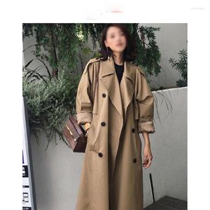 Women's Trench Coats Women's 2022 Sale Spring Autumn Coat Lapel Female Windbreaker Long Sleeve Lady Trend Casual Jacket ZS-7246