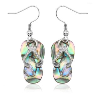 dangle earrings flip flop Stone Abalone shell for women drop se237