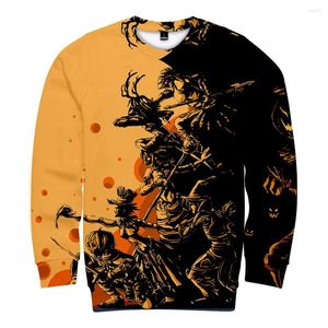 Erkek Hoodies 3D Baskı Balkabağı Korku Hayalet Sweatshirt Komik Kadınlar Uzun Kollu Sonbahar Cadılar Bayramı Partisi Sweatshirtunisex Baskılı Noel SW