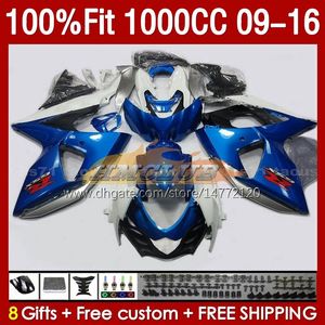 Carene iniezione per SUZUKI K9 stock blu GSXR 1000 CC GSXR1000 09 10 11 12 13 14 15 16 151No.70 K 9 1000CC GSXR-1000 2009 2010 2011 2012 2013 2014 2015 2016 OEM Fiera ing