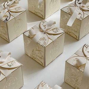 Presentförpackning tulpaner Flower Candy Box Cardboard ES Packing Small For Wedding Birthday Baby Shower Party Dekorera 220913