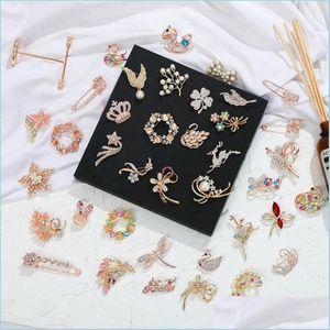 Pins Brooches Wedding Or Party Brooches Mix 61 Style Sier Pearl Crystal Rhinestone Flower Bouquet Butterfly Vintage Broo Carshop2006 Dhl92