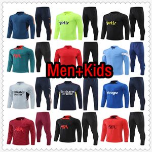 mens and Kids Football Kits Adult soccer tracksuit jersey training 2223 jacket pants chandal futbol survetement foot maillot de 168