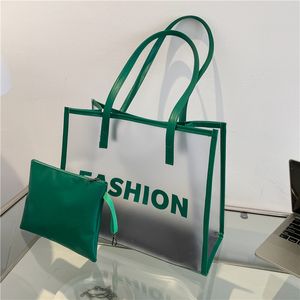HBP Umhängetaschen Damenmode-Geldbörse mit großer Kapazität, transparente Mutter-Einkaufstasche, neue trendige Gelee-Einkaufstasche
