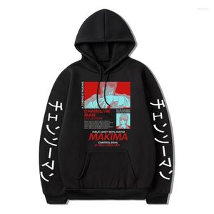 Herren Hoodies Herren Sweatshirts Chainsaw Man Makima Manga Herren Kapuzenpullover Anime Herren Damen Streetwear Pullover Harajuku Sweatshirt