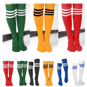 Men's Socks Wholesale-Men Women Girl Striped Over The Knee Thigh High Stockings Long Socks1