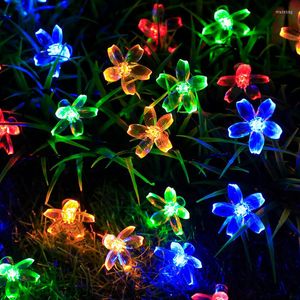 Julekorationer 5m k￶rsb￤rsbelysning str￤ngar blomma blomma led str￤ng fairy lampa f￶r inomhus br￶llop rosa klockor girland dekor 20led