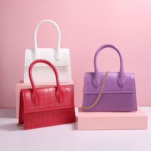 Evening Bags 2022 Summer Style Hit Color PVC Jelly Macaroon Candy Long Shoulder Handbag Diagonal Female Bag Sweet CrossBody