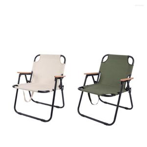 Camp Furniture 180KG Load Bearing Folding Ultralight Handrails Steel Support Ripstop Canvas Cloth Leisure Armchair Camping Picnic Bracket