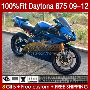 OEM FAIRINGS FÖR DAYTONA 675 675R 2009-2012 09 12 Kroppsarbete 150no.112 Daytona675 2009 2010 2011 2012 Body Daytona 675 R 09 10 11 12 Injektion Mögelmässa Glossy Blue