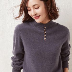 Kobiety swetry czysty kaszmirowy sweter kobiety 2022 jesienna zimowa koszulka skoczek pullover grube o-drewna miękkie topy