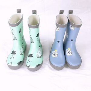 Stiefel Mädchen Jungen Gummi Regenstiefel Kinder Mädchen Bedruckte Kinder Gummistiefel Wasserdicht Weiche Regenschuhe Baby Wasserschuhe Größe 23-32 220913