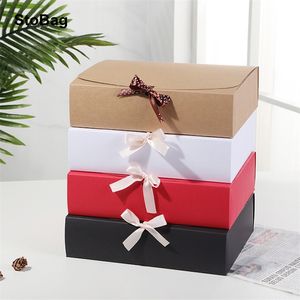 Gift Wrap Stobag 5st/Lot Presentf￶rpackning Box Wedding Birthday Valentine's Day Event Party Cookies Favor Clothers Storage Baby Shower DIY 220913
