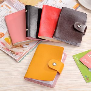 Holders Solid Color Credit Card Wallet Creative Vintage Cash Holder Organizer Case Box 24 Card Pack Business Package