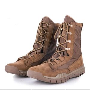 Laarzen Lichtgewicht Leger voor Mannen en Vrouwen Militaire Tactische Heren Special Force Leather Desert Combat Ankle Werkschoenen 220913