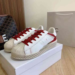 Brand Casual Shoes summer new casual and versatile shell head shoes women's color matching flat bottom
