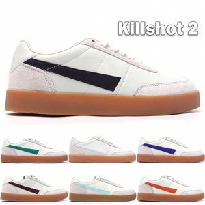 Killshot 2 Deri Mürettebat Düşük Rahat Ayakkabılar Klasik Erkek Kadın Lucid Green Sail Gum Hiper Mavi Gece Bordo Düz Eğitmenler Skate Sneakers Boyut 36-45